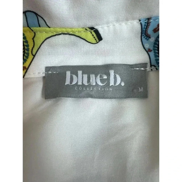 Blue B Collection Cowboy Boot Print Button Down Shirt Size Medium - Picture 11 of 12